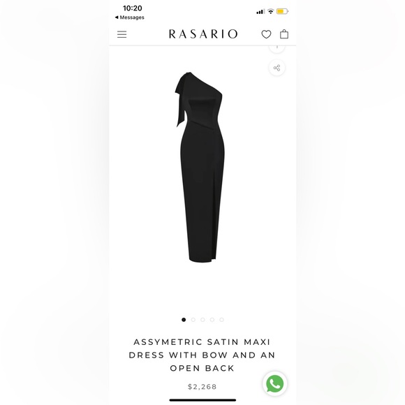 Rasario ASSYMETRIC SATIN MAXI DRESS WITH BOW AND AN OPEN BACK - Picture 5 of 8